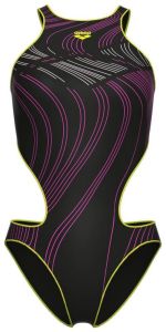 Купальник закритий для жінок Arena ONE  STREAM SWIMSUIT чорний, рожевий Жін 34