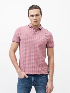 Поло basic polo with contrast 1024053XX1229391 Tom Tailor L Розовий