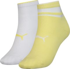 Шкарпетки Puma SHORT SOCK STRUCTURE 2P WOMEN жовтий, білий Уні 35-38
