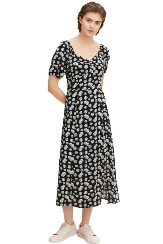 Сукня fitted allover printed dress 1031324-29563 Tom Tailor M Чорний