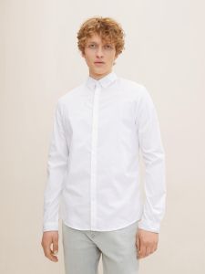 Сорочка fitted poplin stretch shirt 1032343-20000 Tom Tailor L Білий
