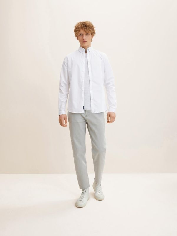 Сорочка fitted poplin stretch shirt 1032343-20000 Tom Tailor L Білий