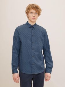 Сорочка paisley printed shirt 1032352-30620 Tom Tailor M Синій