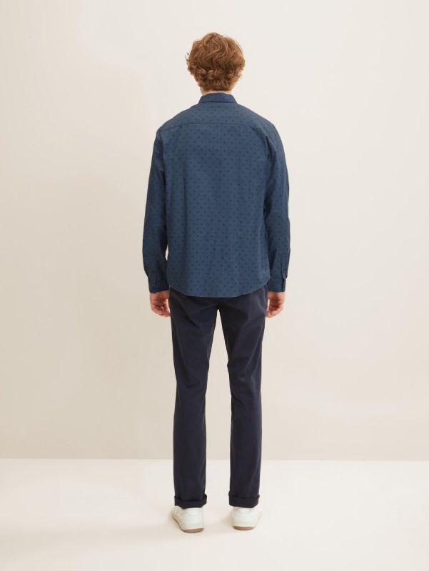 Сорочка paisley printed shirt 1032352-30620 Tom Tailor M Синій