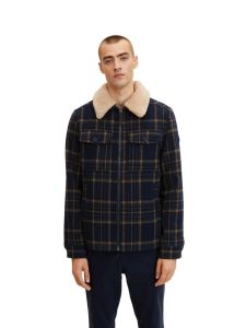 Куртка check shirt jacket 1033512-30545 Tom Tailor M Темно-синій