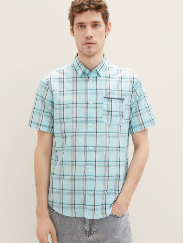 Сорочка 1037066-31821 Tom Tailor L Блакитний