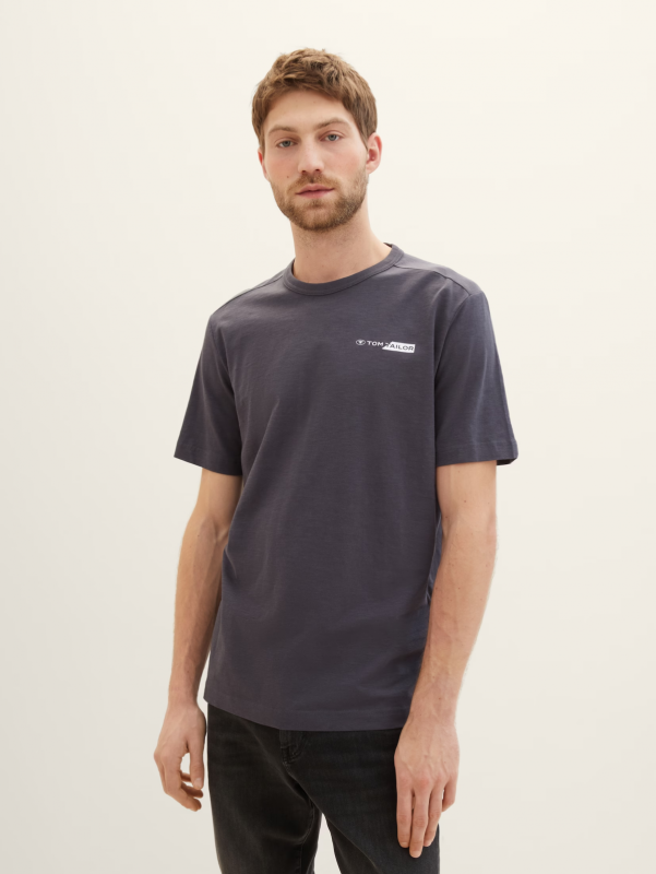 Футболка Men's Short Sleeve Shirt 1040821-10899 Tom Tailor M Темно-сірий