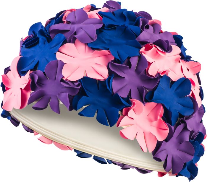 Шапочка для плавання Aqua Speed BLOOM 5705 пурпуровий, рожевий, темно-синій Жін OSFM