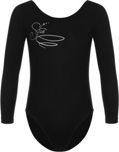 Купальник гімнастичний з довгим рукавом для дівчаток 106575DMX-99 Demix 110-116 (116) Чорний