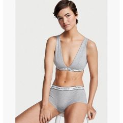 Нижня Білизна Victoria'S Secret Cotton Wireless Lounge Bra Grey 11199398-Gry L