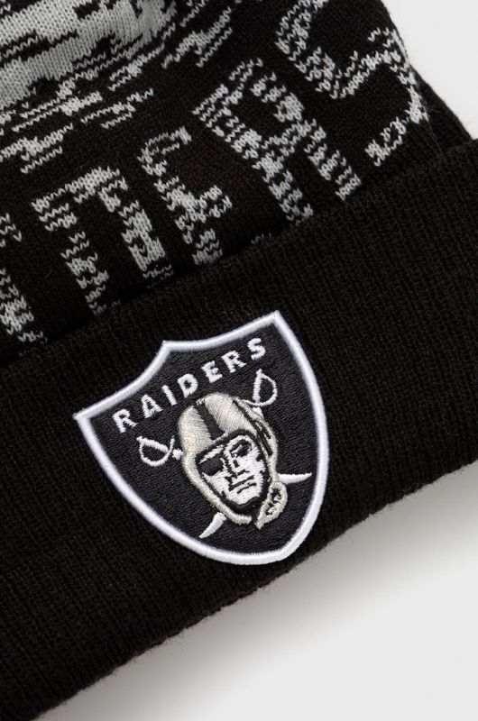 Шапка New Era NEW ERA NFL LAS VEGAS RAIDERS POM BEANIE HAT