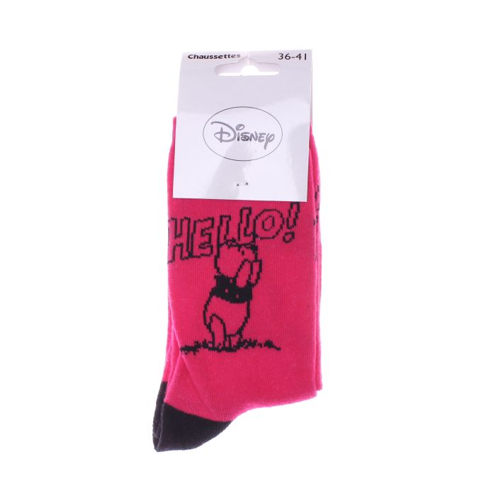 Шкарпетки Disney Winnie L Ourson Winnie + Hello Total 1 пурпурний Діт 36-41