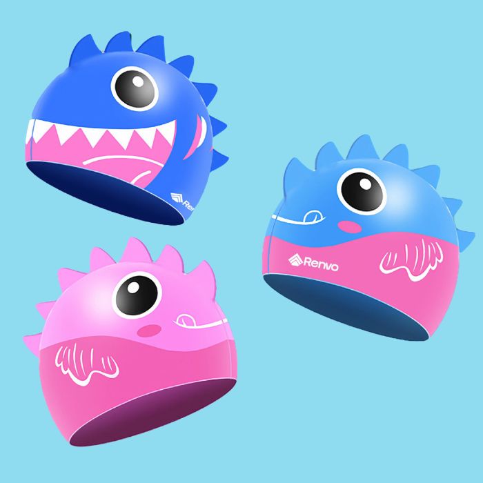 Шапочка для плавання Renvo Sentani JR Синій Рожевий OSFM (1SC300-04)