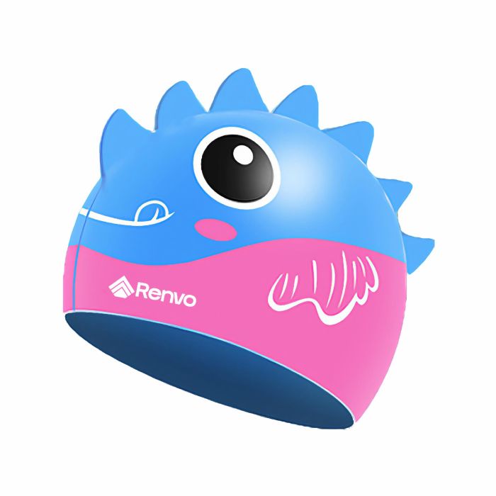 Шапочка для плавання Renvo Sentani JR Блакитний, Рожевий OSFM (1SC300-56)