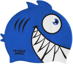 Шапочка для плавання Aqua Speed ZOO Pirana 9696 піранья, синій Діт OSFM