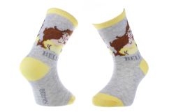 Шкарпетки PRINCESS BELLE сірий, жовтий Діт 19-22, арт.43891047-4
