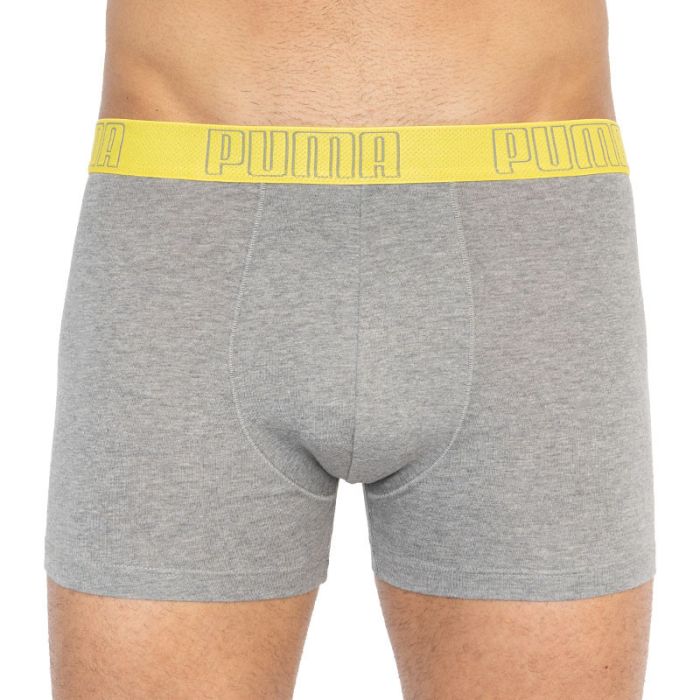 Труси-боксери Puma YD BOLD STRIPE BOXER 2P сірий, жовтий Чол L