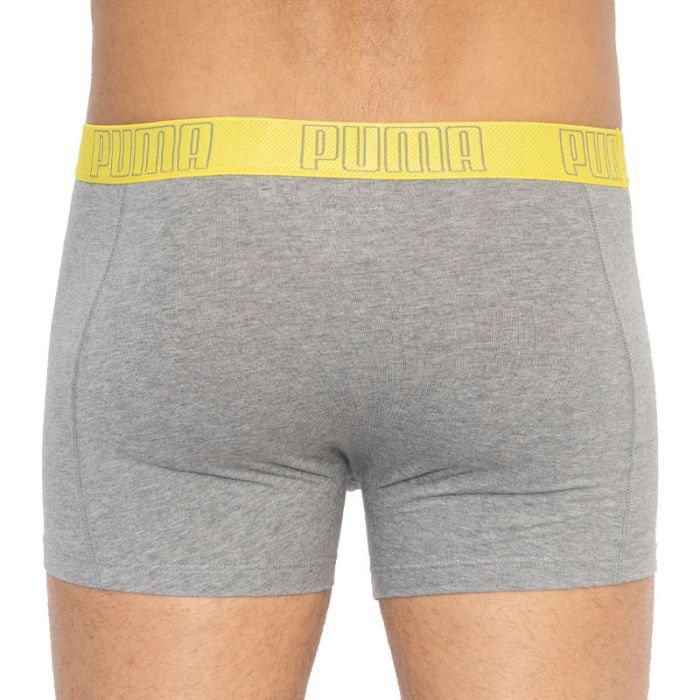 Труси-боксери Puma YD BOLD STRIPE BOXER 2P сірий, жовтий Чол L