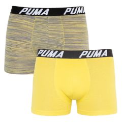 Труси-боксери Puma SPACEDYE STRIPE BOXER 2P сірий, жовтий Чол M