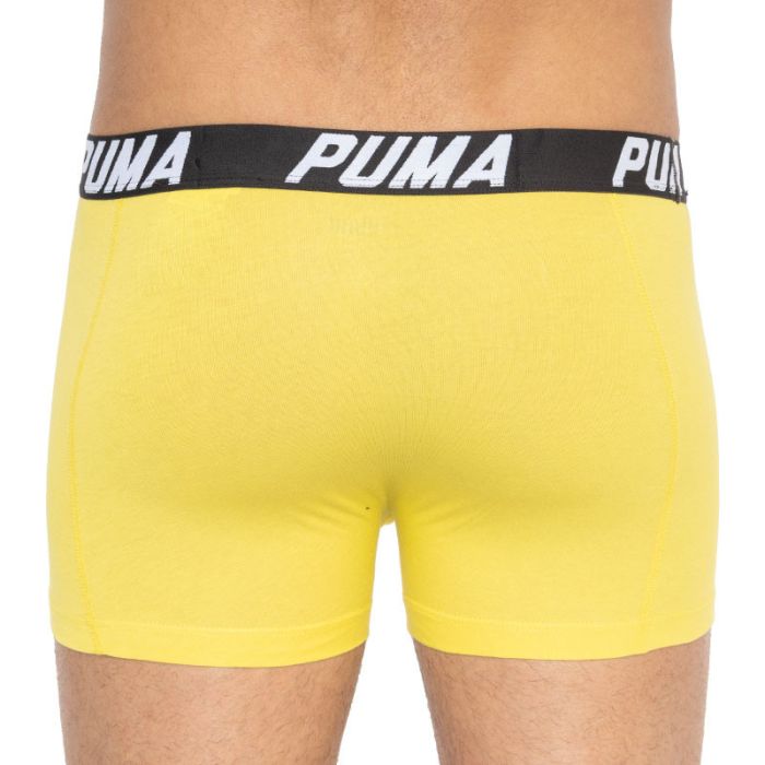 Труси-боксери Puma SPACEDYE STRIPE BOXER 2P сірий, жовтий Чол M