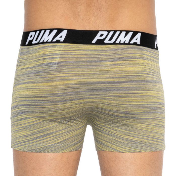 Труси-боксери Puma SPACEDYE STRIPE BOXER 2P сірий, жовтий Чол M