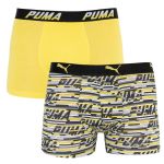 Труси-боксери Puma LOGO AOP BOXER 2P сірий, жовтий Чол L