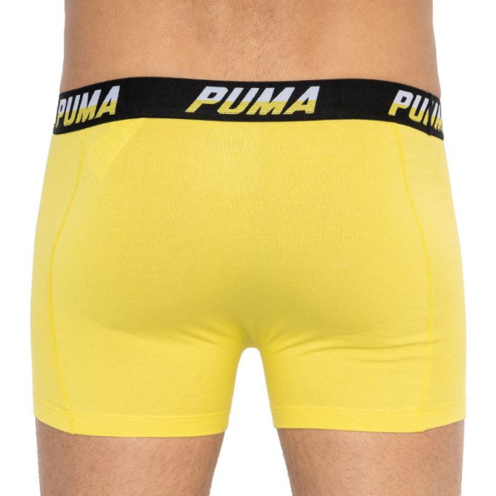 Труси-боксери Puma LOGO AOP BOXER 2P сірий, жовтий Чол L