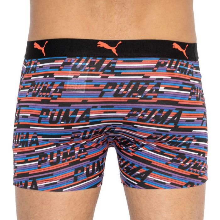 Труси-боксери Puma LOGO AOP BOXER 2P чорний, помаранчевий, синій Чол M