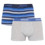 Труси-боксери Puma WORLDHOOD STRIPE TRUNK 2P синій, білий, сірий, чорний Чол L