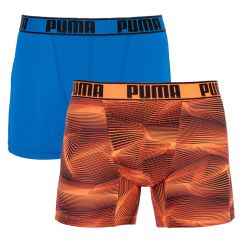 Труси-боксери Puma ACTIVE BOXER PRINT 2P синій, помаранчевий Чол M