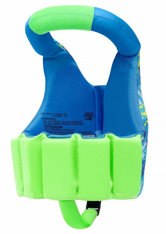 Жилетка для плавання Aqua Speed Aqua Pals 61138 бірюзовий, салатовий Діт 15-19 кг