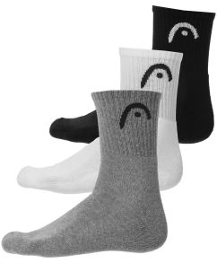 Шкарпетки Head ALL SPORTS TRAINING SHORT CREW 3P сірий, білий, чорний Чол 39-42