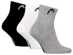 Шкарпетки Head ALL SPORTS TRAINING QUARTER 3P сірий, білий, чорний Чол 39-42