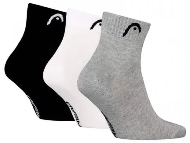 Шкарпетки Head ALL SPORTS TRAINING QUARTER 3P сірий, білий, чорний Чол 39-42