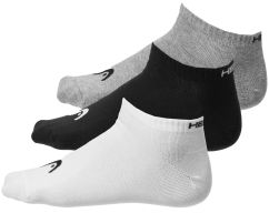 Шкарпетки Head ALL SPORTS TRAINING SNEAKER 3P сірий, білий, чорний Чол 39-42