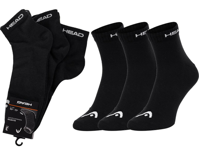 Шкарпетки Head QUARTER 3PPK UNISEX чорний Уні 35-38