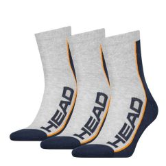 Шкарпетки Head Stripe Short Crew 3-Pack синій, сірий Уні 35-38