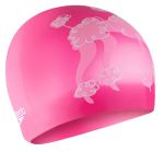 Шапочка для плавання Speedo SLOGAN PRT CAP JU/JF/JM рожевий, білий Діт OSFM