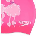 Шапочка для плавання Speedo SLOGAN PRT CAP JU/JF/JM рожевий, білий Діт OSFM