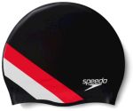 Шапочка для плавання Speedo REV MOUD SILC CAP AU чорний, червоний Діт OSFM