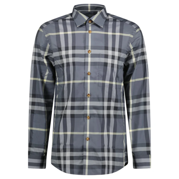 Сорочка BURBERRY CLAVERDON Plaid Long Sleeve Cotton Shirt