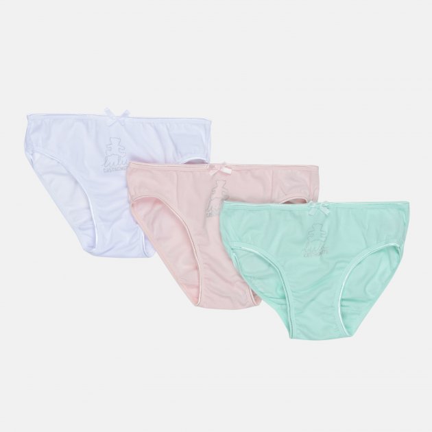 Труси Lula Castagnette SLIP X3 ENFANT FILLE  LULU бірюзовий, рожевий, білий Діт 4/5