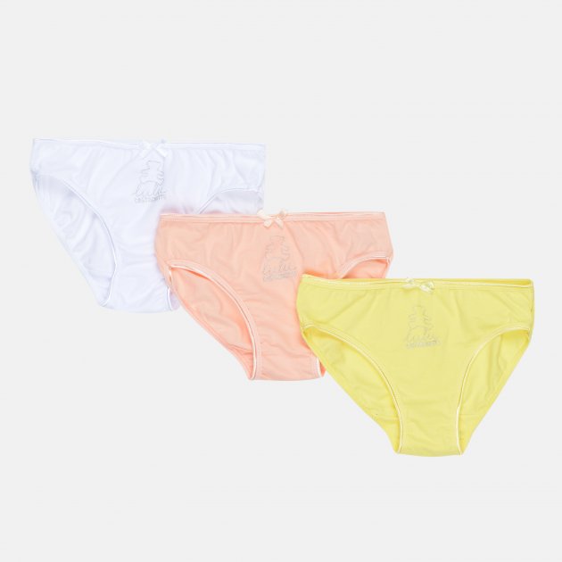 Труси Lula Castagnette SLIP X3 ENFANT FILLE  LULU білий, рожевий, жовтий Діт 4/5