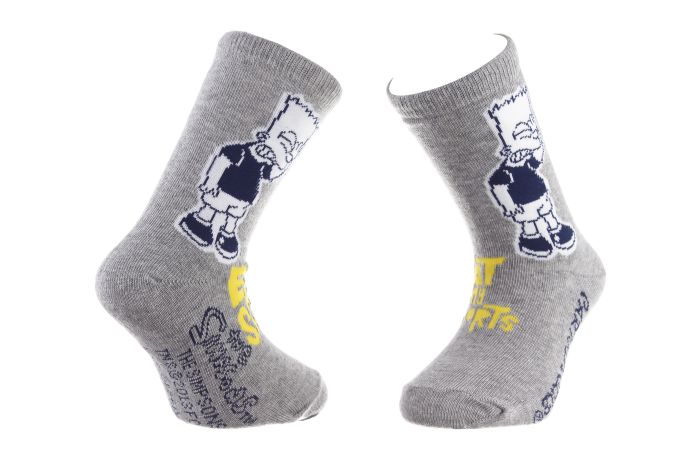 Шкарпетки SIMPSON BART BART + ECRITURE SUR DOIGT сірий Діт 27-30, арт.83897612-6