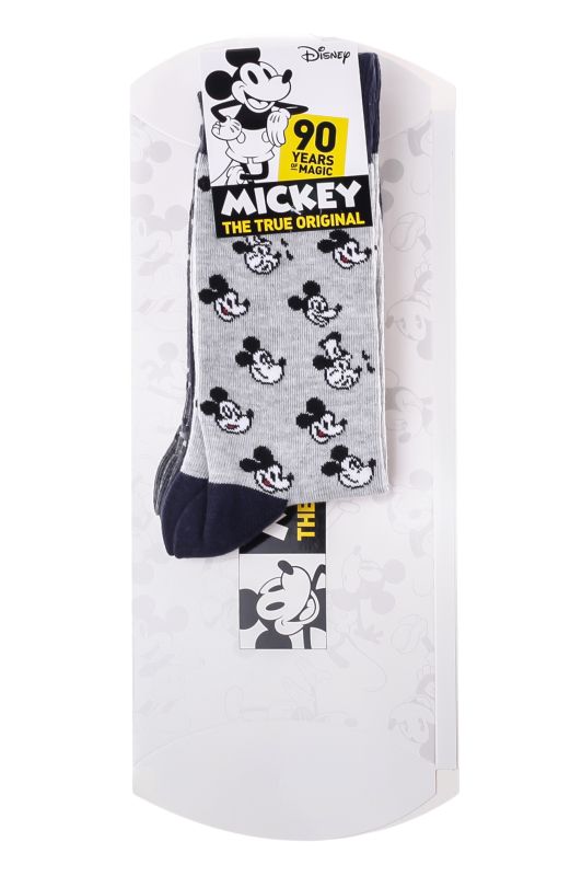 Шкарпетки MICKEY 90 YEARS OF IMAGINATION/TETE MICKEY + 90 AN синій, сірий Діт 39-42