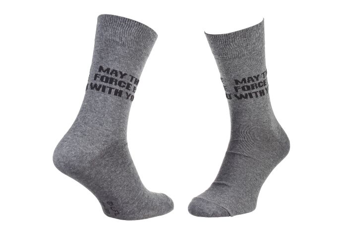 Шкарпетки Star Wars MAY THE FORCE BE WITH YOU світло-сірий Діт 39-42