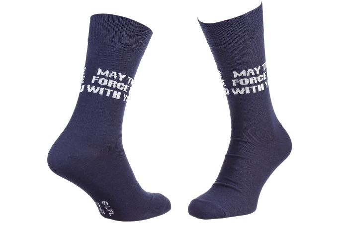 Шкарпетки Star Wars MAY THE FORCE BE WITH YOU синій Діт 39-42