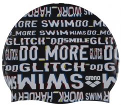 Шапочка для плавання Arena PRINT JR чорний, білий Діт OSFM