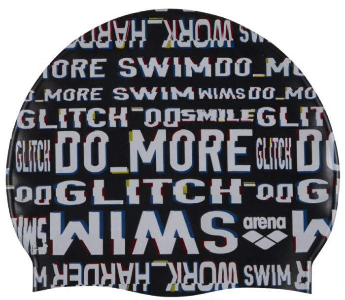 Шапочка для плавання Arena PRINT JR чорний, білий Діт OSFM