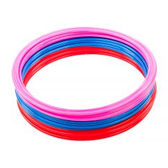 Кільця спортивні 12 шт (4 Червоні+4 Сині+4 Рожеві)